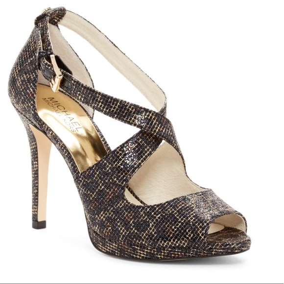 MICHAEL KORS Georgia Peep Toe NIB Platform Sandal - Picture 1 of 4